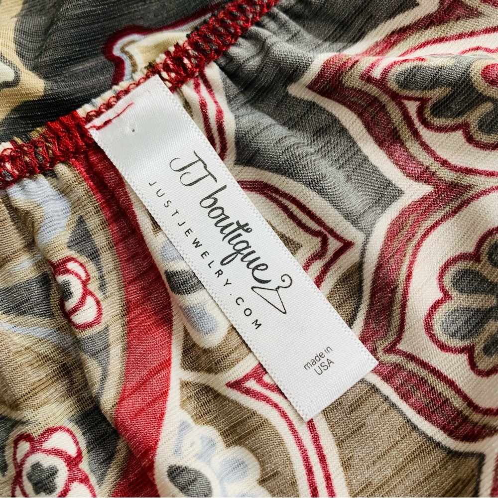 JJ Boutique Elegant Multicolor Patterned Knit Dre… - image 7